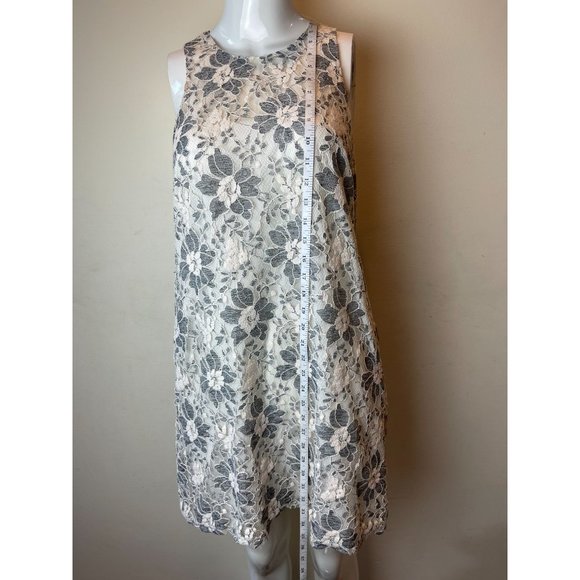 Rachel Rachel Roy Womens Lace Shift Dress Round Neck RD17S290 Gray White Size M - Picture 6 of 10